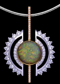 Pendentif  GALAXIE Opale